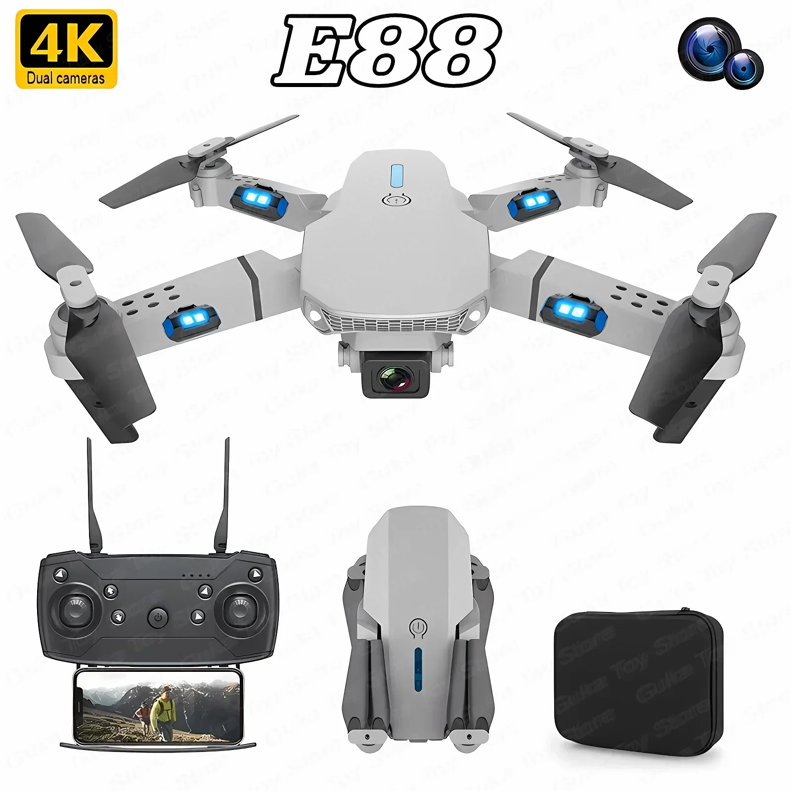 E88 Pro WIFI FPV Drone Wide An - Drone Camera 4K recension och pris